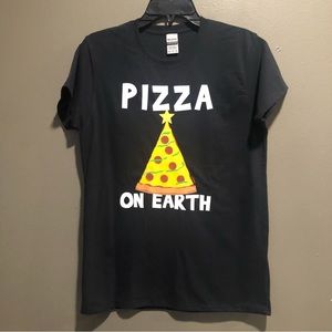 Pizza on Earth Graphic T Shirt, Medium